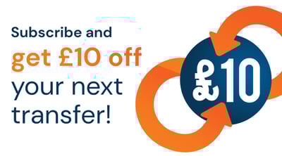 Subscribe and receive £10 off your first transaction